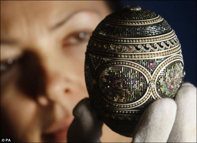 Dazzling: The fabulous egg shows an incredible level of detail and artistry