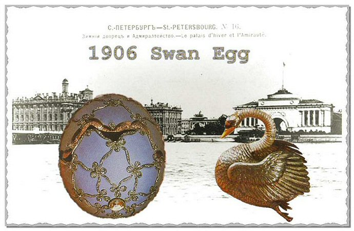 Swan Egg met de rivier de Neva